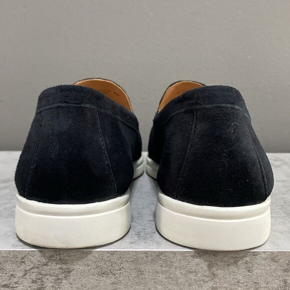 Johnston & Murphy Black Suede Fringe Tassel Loafers Size 8 Made in Brazil - Picture 10 of 13